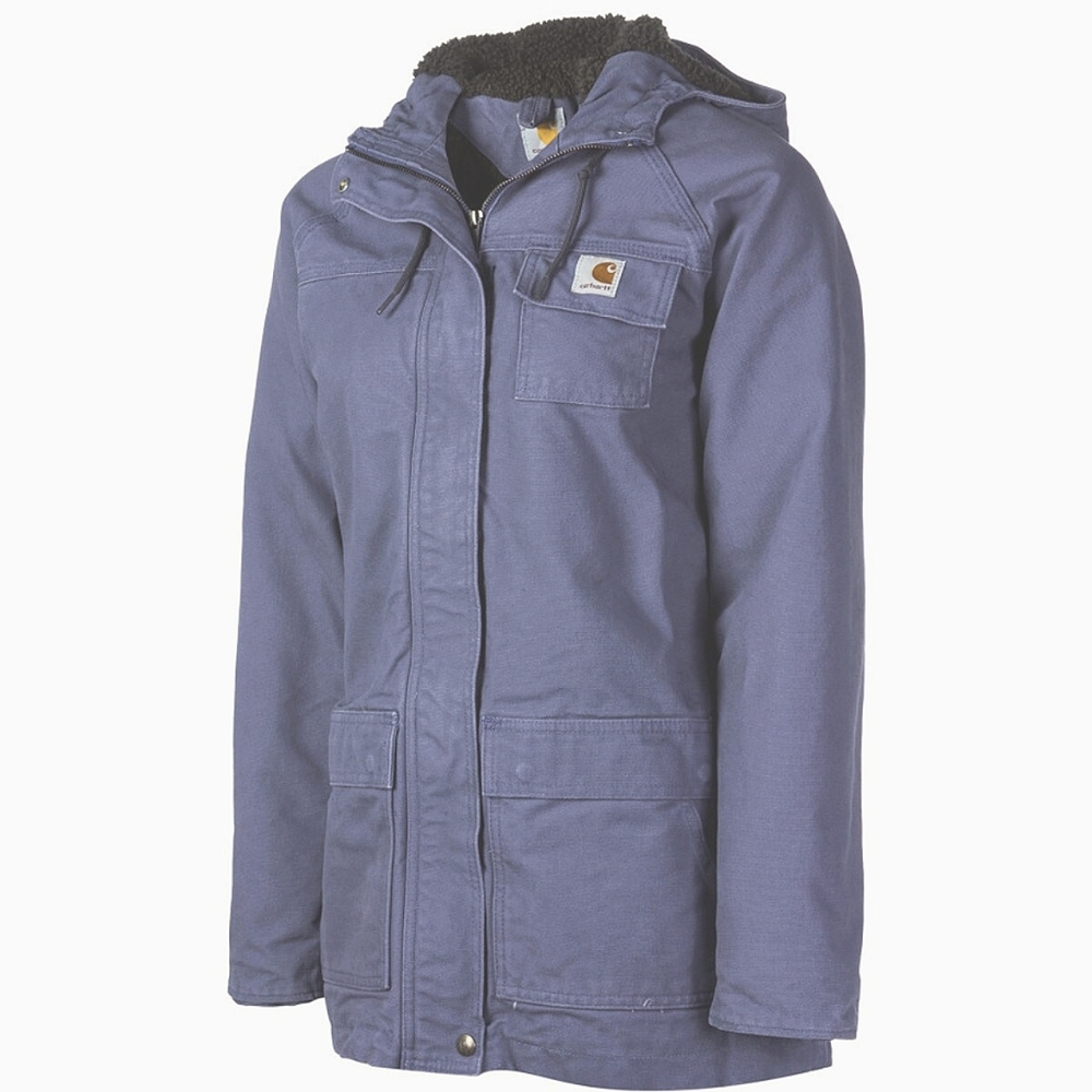 Carhartt Sherpa Lined Duck Canvas Parka, purple, US Small